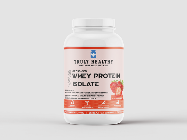 Strawberry Grass Fed Whey Protein Tub 1LB